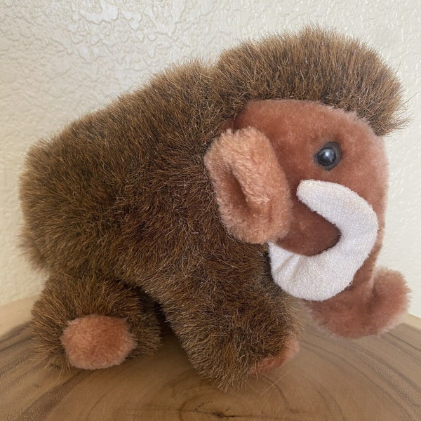 Vintage 1980 R. DAKIN & CO. Prehistoric Pets 6-7” Woolly Mammoth Stuffed Plush