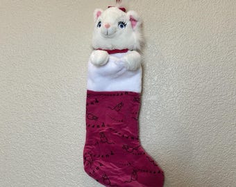 VTG Disney Plush Marie Aristocats Christmas Stocking White Cat
