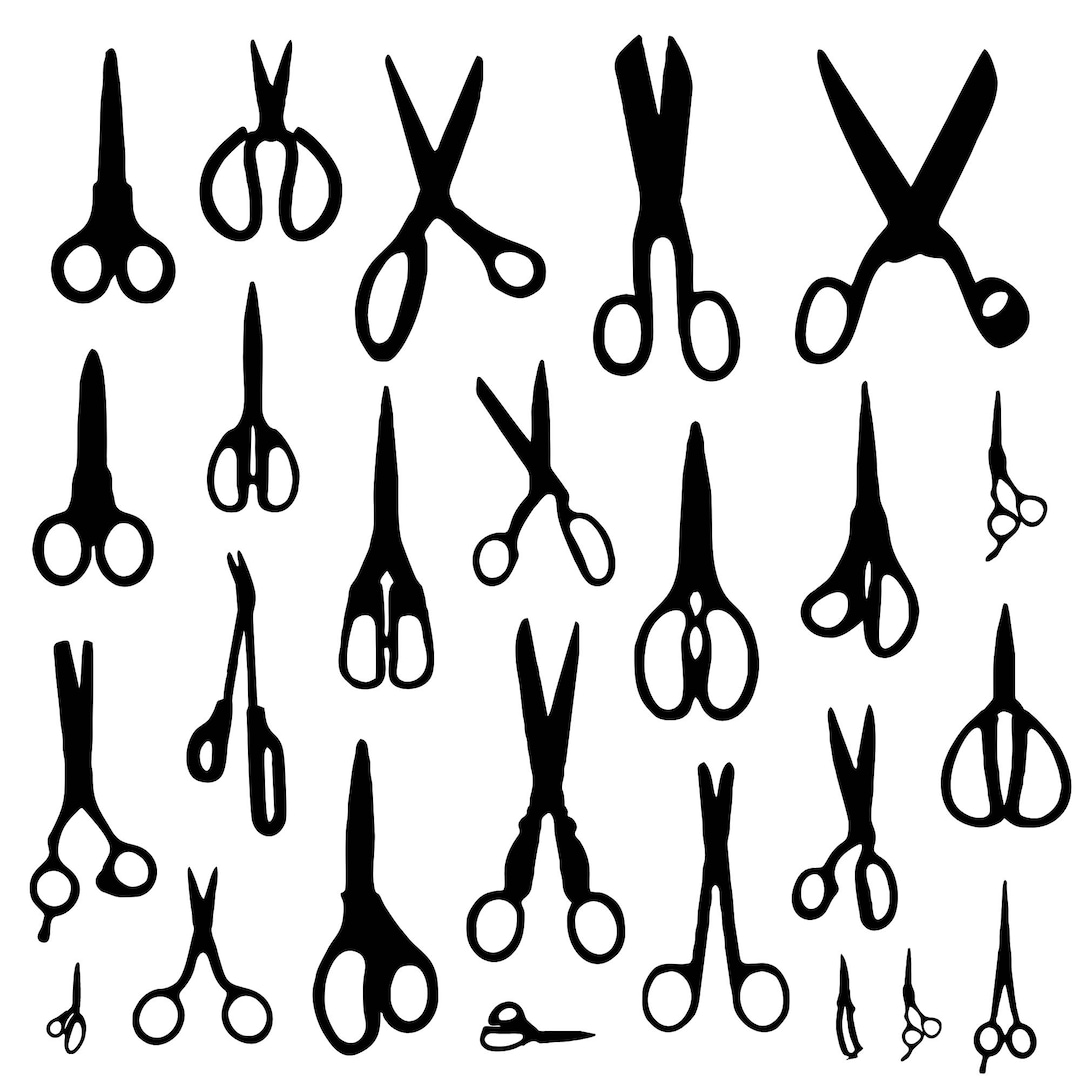 Scissors Svg Bundle Clipart Cricut Baber Scissors Silhouette Scissor ...