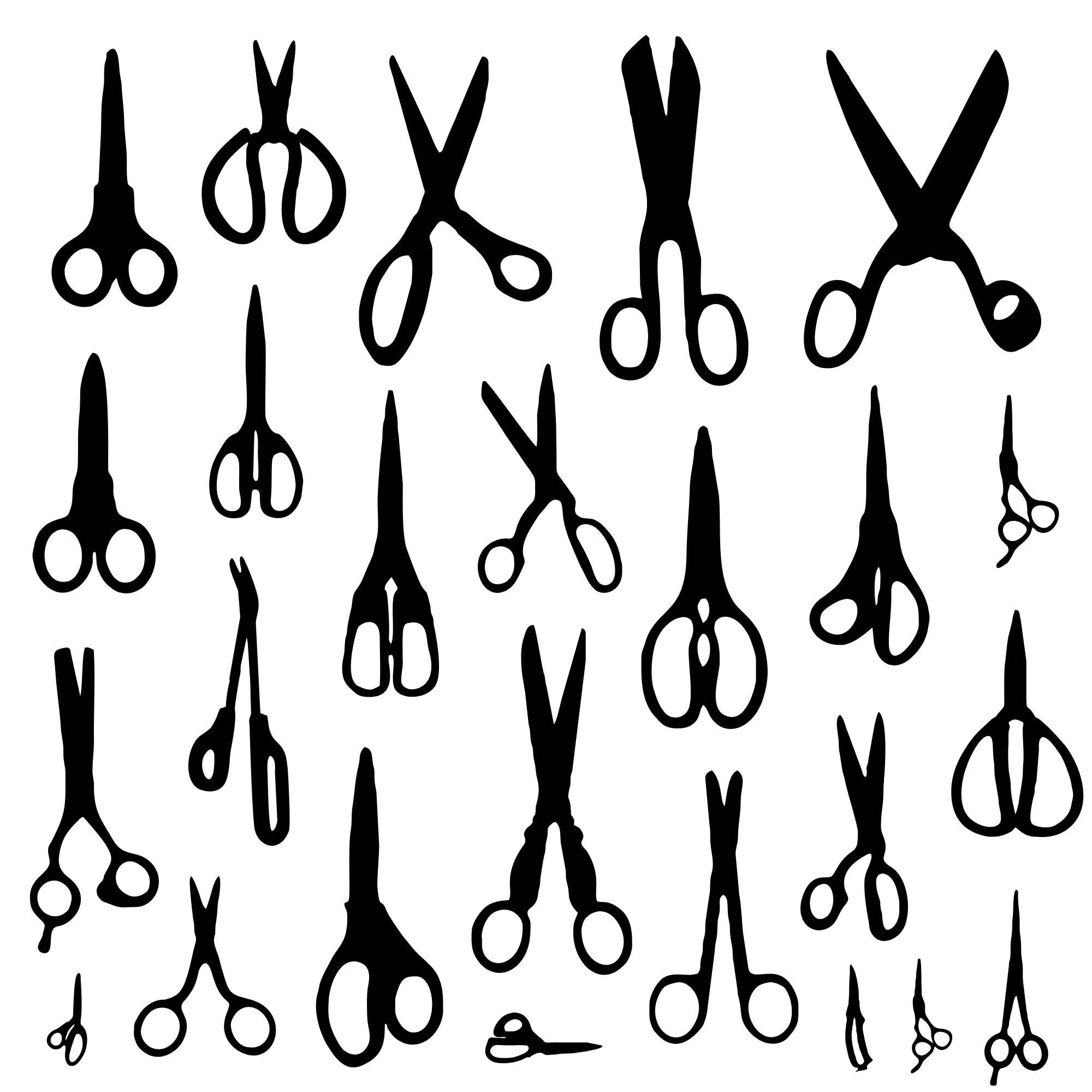 Scissors Svg Bundle Clipart Cricut Baber Scissors Silhouette Scissor Vector Baber Shop Designs Decal Barber tool Cut Files.