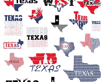 Texas svg Bundle, Texas Outline Clipart, Texas Home Vector, Texas State Decal, Texas Cut Files, Texas Silhouette.