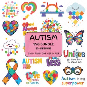 Autism svg, Austism Awareness svg Bundle, Austism svg file for crciut, Austism Awareness png, Puzzle svg, Puzzle Piece svg, Austism Clipart