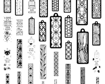 Bookmark Svg Bundle, Bookmark Clipart For Cricut, Bookmark Silhouette, Bookmark Vector, Bookmark Designs, Bookmark Cut Files.