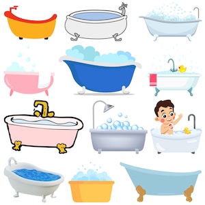Badkars-SVG-paket, badkarsvektor, badkarsclipart, badrumsdesign, badkarsvektor, badkar med lejontassar-svg, badrumsdekor badtid,