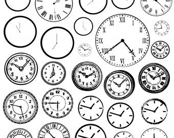 Clock Face Svg Bundle, Clock Face Clipart For Cricut, Clock Silhouette, Clock Face Vector, Clock Face Designs, Clock Face Cut Files.