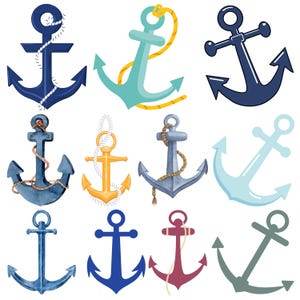 Anchor SVG Bundle, Anchor Clipart, Anchor SVG Cut Files Cricut, Boat Anchor Svg, Anchor Clipart, Anchor Silhouette, Anchor Frame SVG,