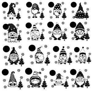 Gnome Svg Bundle, Christmas Gnome Clipart For Cricut, Gnome Silhouette, Gnome Vector, Gnome Designs, Christmas Gnome Cut Files.