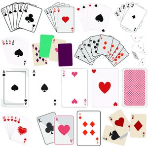 Playing Cards Svg, Royal Flush Clip Art, Cards Clip Art, Poker Cards Vector, Playing cards symbols svg, King Queen Jack Joker Clubs Diamonds