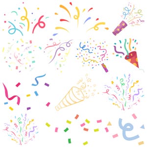 Confetti svg Bundle, Confetti clipart, Birthday Svg, Party Svg, Confetti Birthday Png, Confetti Silhouette, Confetti vector, Confetti cricut