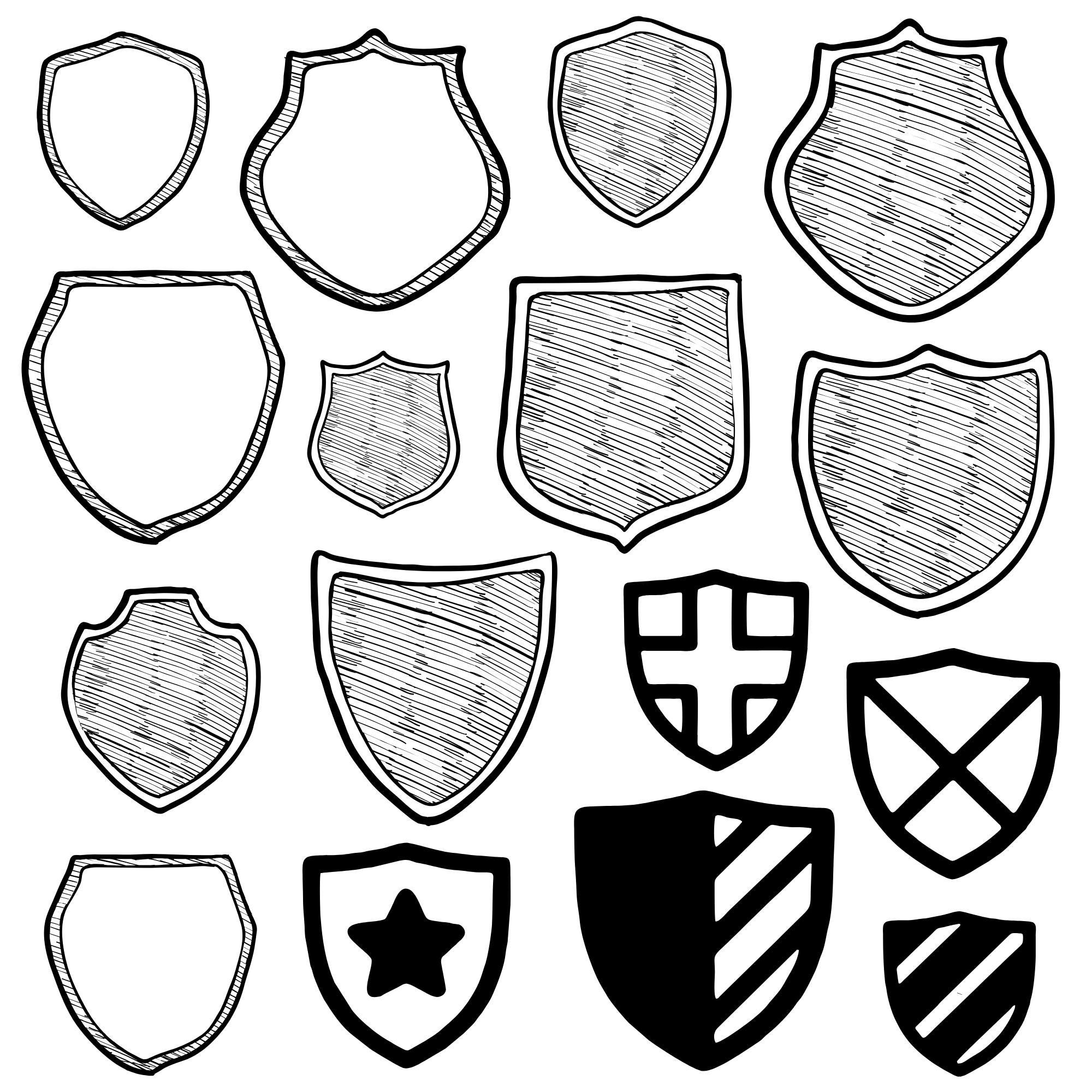 Shield svg Bundle, Shield Clipart, Badges Vector, Badge Decal, Shield design Cut Files, Shield Silhouette.