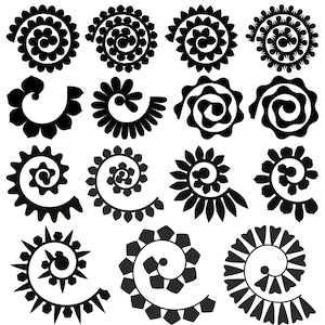 Rolled Flower Svg, Rolled Flower Cricut file, Rolled Flower Vector, Rolled Flower  Silhouette, flower roll svg, rolled flowers cut files,