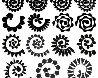 Rolled Flower Svg, Rolled Flower Cricut file, Rolled Flower Vector, Rolled Flower  Silhouette, flower roll svg, rolled flowers cut files,