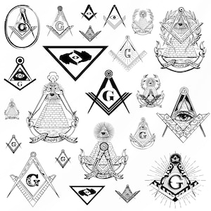 Masonic Symbol Svg Bundle, Mason Clipart For Cricut, Masonic Symbol Silhouette, Masonic Vector, Masonic Symbol Designs, Masonic Cut Files.