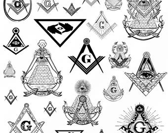 Masonic Symbol Svg Bundle, Mason Clipart For Cricut, Masonic Symbol Silhouette, Masonic Vector, Masonic Symbol Designs, Masonic Cut Files.