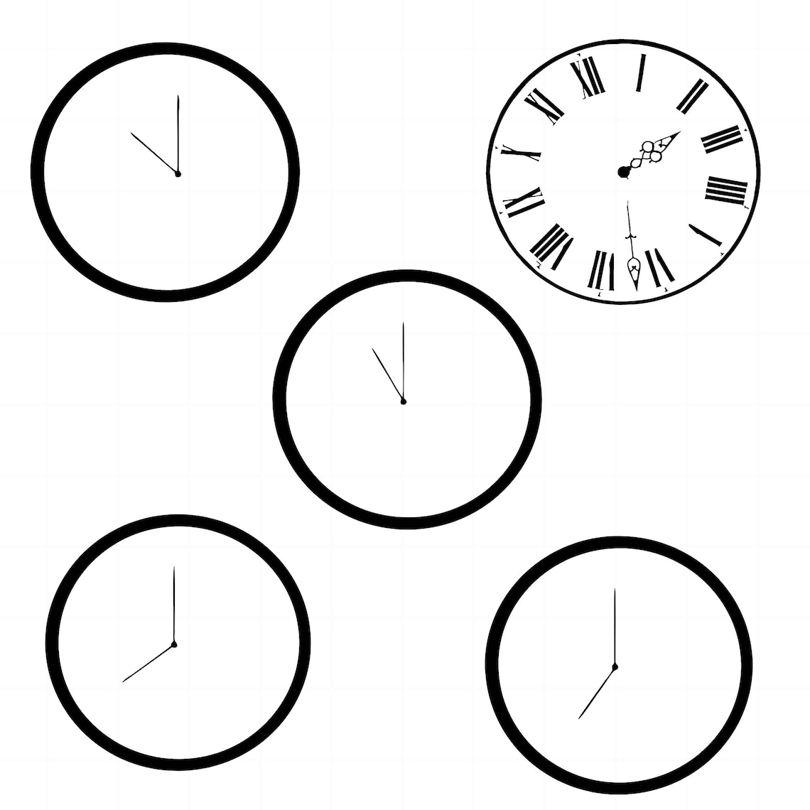 Pacote de mostrador de relógio Svg, clipart de mostrador de relógio ...