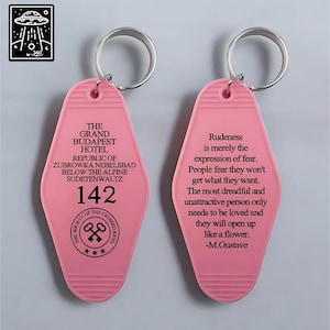 The Grand Budapest Hotel sleutelhanger, tv-show sleutelhanger cadeau, tag sleutelhangers - verjaardagscadeau