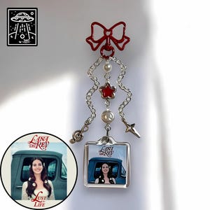 Lana Del Rey-sleutelhanger, geïnspireerde sleutelhanger 'Lust of Life', handgemaakte striksleutelhanger cadeau - verjaardagscadeau