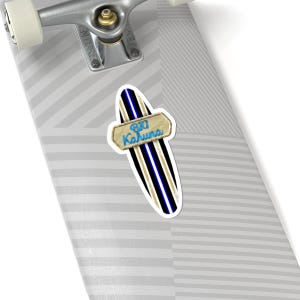Sticker - Surfboard Kiss-Cut Stickers, Beach Decor, Ocean Lover Gift, Laptop Decal, Summer Vibes, Surf Enthusiast Accessory