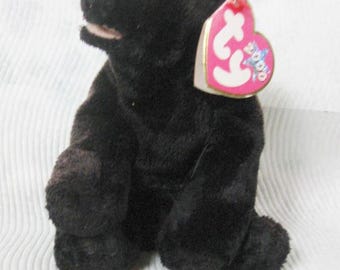 Ty Beanie Baby - Cinders - A Gorgeous Black Bear - Original Tag - 2000 - Vintage Collectible Ty Beanie - Plush Bear