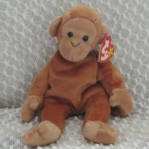 Ty Beanie Baby - Bongo - Cute Monkey - 1995 - Collectible Ty Beanie - Plush Monkey