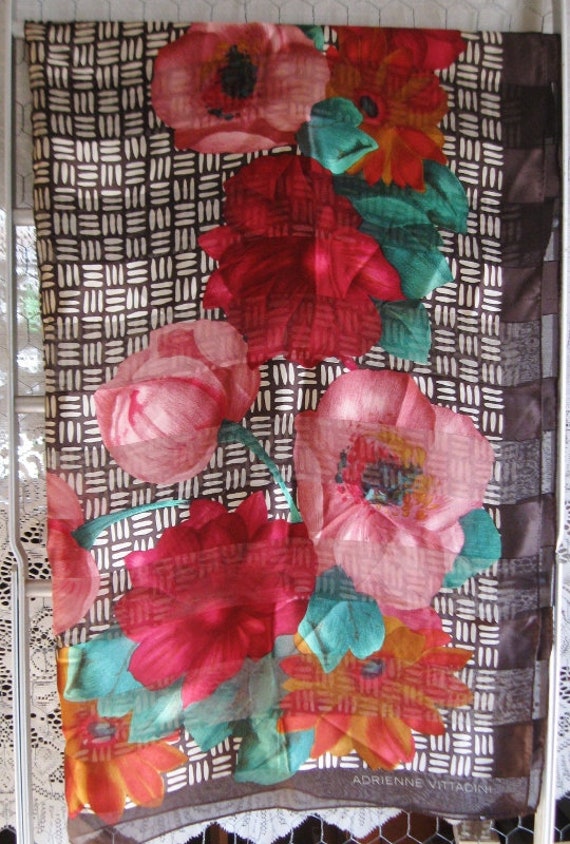 Adrienne Vittadini Silk Floral Scarf - Gorgeous Co