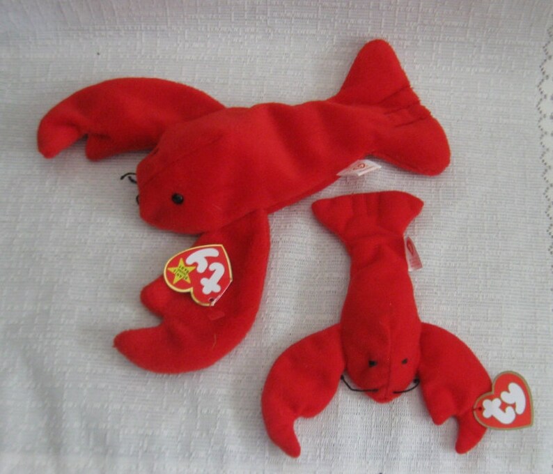 Two Ty Beanie Babies Pinchers Red Lobsters 7 1/2 Etsy