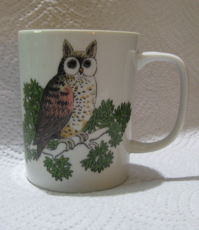 Vintage Owl Mugs - Etsy Vintage Owl Mugs - Etsy