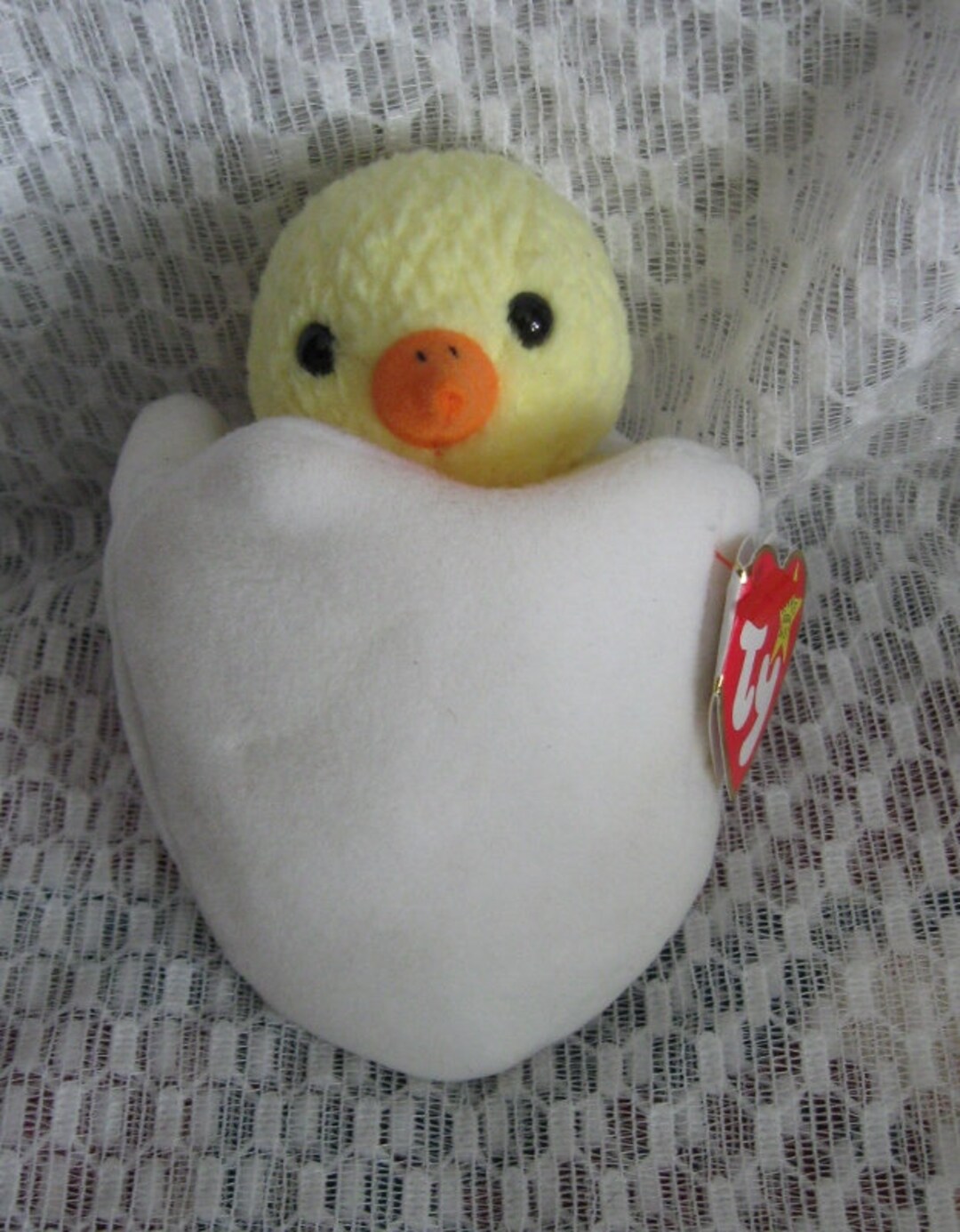 Ty Beanie Baby Eggbert Baby Chick in Egg With Original Tag 1999 Easter