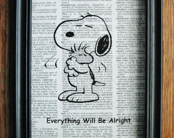 Snoopy & Woodstock Illustration: Vintage Peanuts Comic Art - Etsy