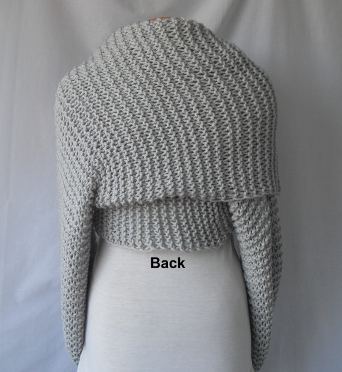 Schal Mit Ärmeln Damen - Gestrickter Wrap Mit Kabelmuster