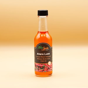 Chili-Infused Locust Bean Oil | Atare Luxe Nigerian Chili Oil | Spicy Umami Condiment | African Bird’s Eye Pepper | Ebun Foods | 5oz