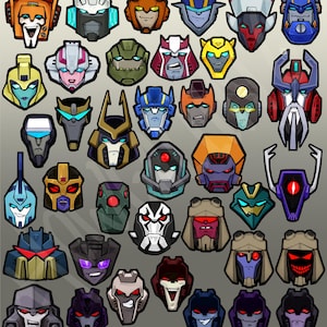 Transformers animerade huvudbildsklistermärken