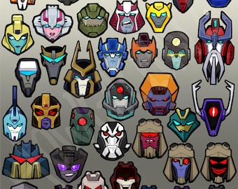 Transformers animerade huvudbildsklistermärken