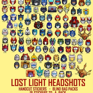 Lost Light Transformers IDW MTMTE Blind Bag Headshot Stickers