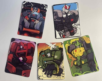 Transformers IDW, Pin up sketch Photocards, kup, springer, ironhide, prowl, hound