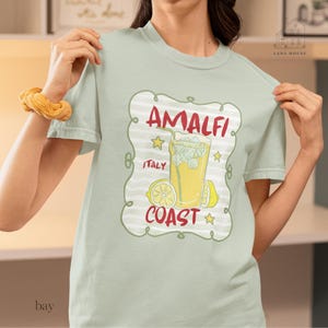 Amalfi Coast T-Shirt, Coastal Summer Aesthetic Shirt, Italian Vacation Comfort Colors Tee,  Lemoncore Tee, Travel Lover Gift