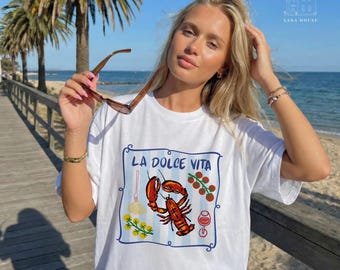 La Dolce Vita T-Shirt: Küsten italienische Feinschmecker Komfort Farben Tee