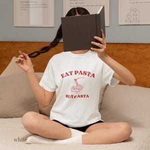 Eat Pasta Run Fasta T-Shirt, Pasta Comfort Colors Graphic Tee, Funny Food Shirt, Pasta Lover Gift, Foodie Shirt, Foodie Gifts, Unisex Tee