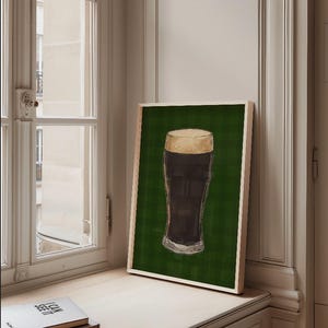 Guinness Beer Print: Hand-Drawn Irish Pub Art (Digital Download)