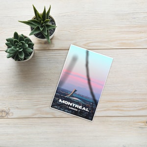 CARTE POSTALE (4 x 6 po.) - Design Montréal, Stade olympique, Photographie de voyage