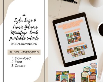 Libros en miniatura recortables e imprimibles de Lyla Sage y Laurie Gilmore