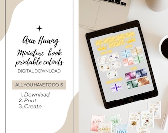 Libro en miniatura recortable de Ana Huang para imprimir