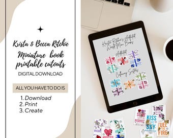 Minilibros recortables imprimibles del universo adicto de Ritchie