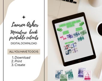 Libro en miniatura recortable e imprimible de Lauren Asher