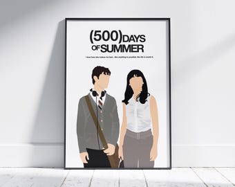 500 Days of Summer Minimalist Poster | Modern Movie Wall Art | Digital Download