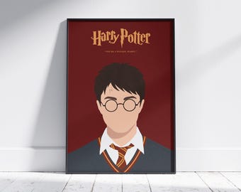 Harry Potter Minimalist Poster | Modern Movie Wall Art | Digital Download