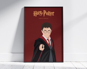Harry Potter Minimalist Poster | Modern Movie Wall Art | Digital Download