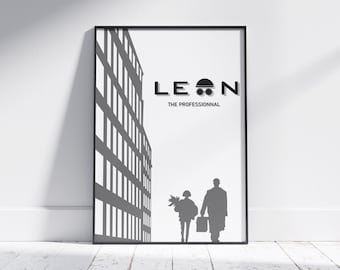 Leon The Professional Minimalist Poster | Modern Movie Wall Art | Digital Download