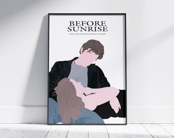 Before Sunrise Minimalist Poster | Modern Movie Wall Art | Digital Download