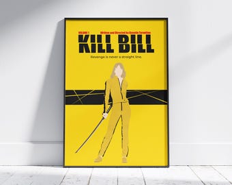 Kill Bill Minimalist Poster | Quentin Tarantino Movie Wall Art | Digital Download